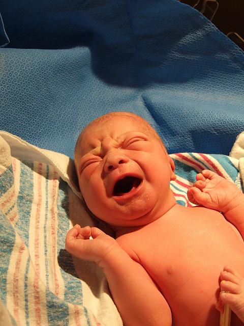 Jonah minutes after being born